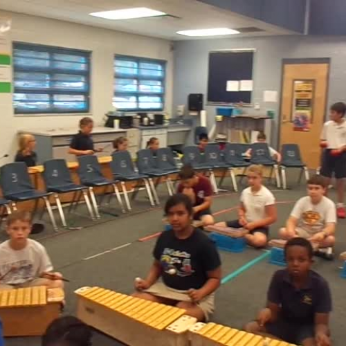 15-16 Ms. Mickel's (Ms. Hubner) 4th grade class "Balafon" by Walt Hampton