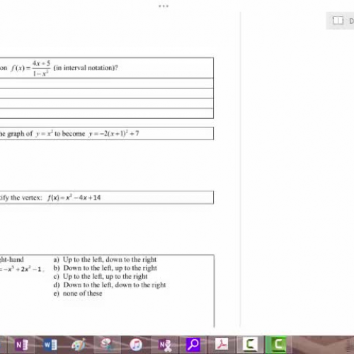 PreCalculus End Of Course Review Chapter 2