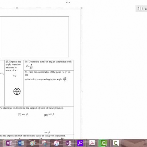 PreCalculus End Of Course Review Chapter 4 and 5