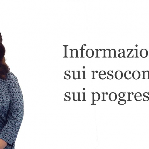 Informazioni sui resoconti sui progresi