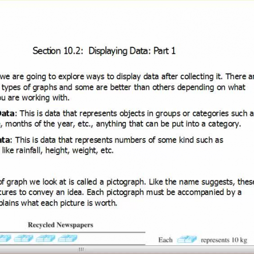 Displaying Data Part 1