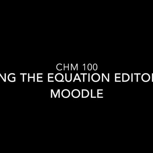 Tutorial for the Equation Editor in Moodle