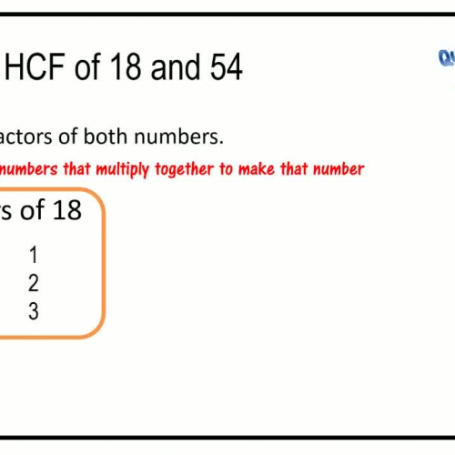 Quickflip: Finding the Highest Common Factor 