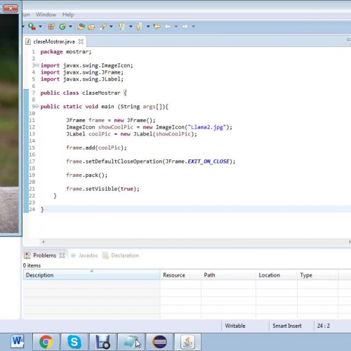 Programacion: Para mostrar una imagen en Java