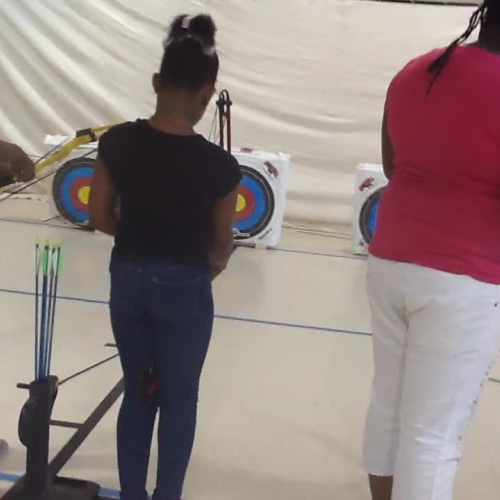 Elementary PE Archery Demonstration