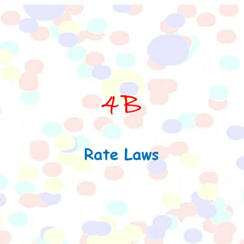 Rate Laws
