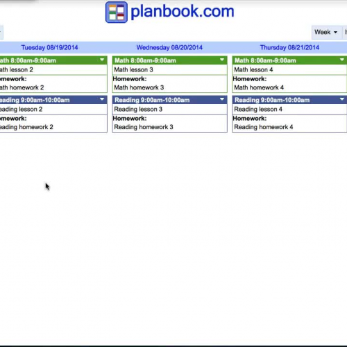 5. Planbook.com - Adjusting your Lesson Schedule