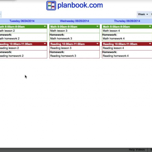 6. Planbook.com - Adding Events and No School Days