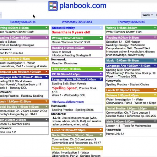 7. Planbook.com - Navigating your plans