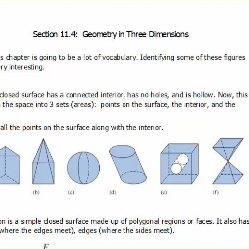 Geometry in 3 dimensions