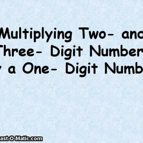 Multiplication of 2 by 1 digit