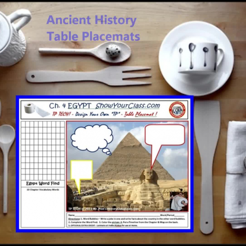 Ancient History Table Placemats