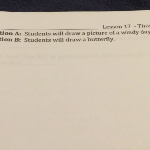 Lesson 17 Thursday