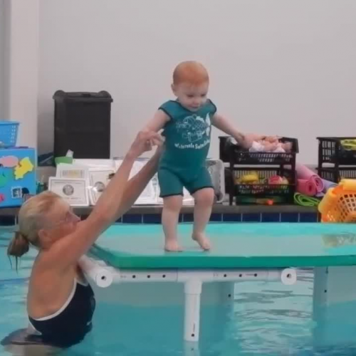 18 Months Old Baby Loves To Jump in Pool & Swim: Watersafe Swim School