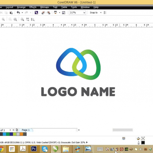 Learn corel draw: Logo Design from basic shape: circle 