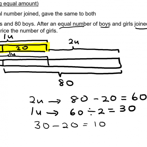 Mathematics Concept - Adding equal amount