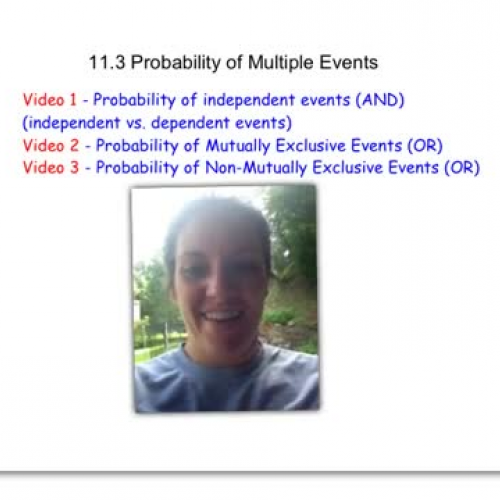 11.3 video 1 Probability of Independent Events