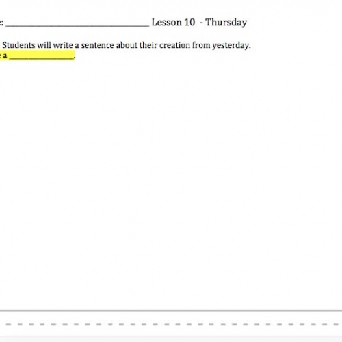 Lesson 10 Thursday