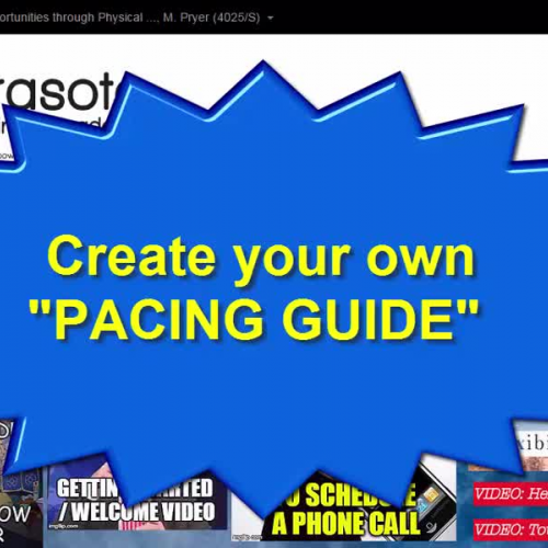 Creating a Pacing Guide 