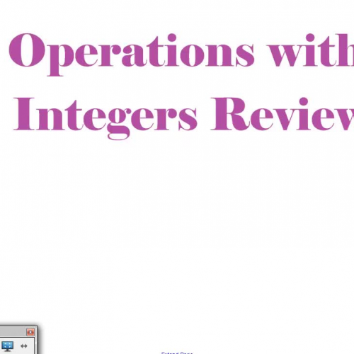 HW 08.04.16 Honors Integer Review
