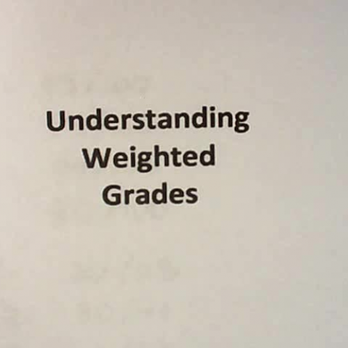 Weighed Grades Explained