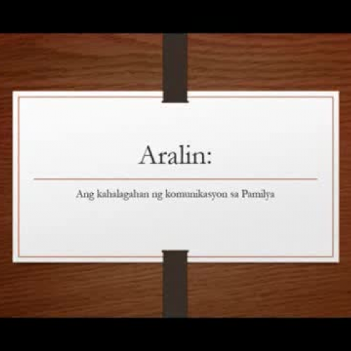 Ang Kahalagahan ng Komunikasyon sa Pamilya (CCL)