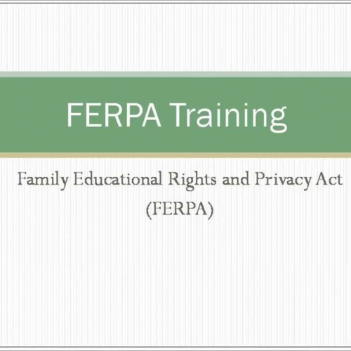 Faculty FERPA Training