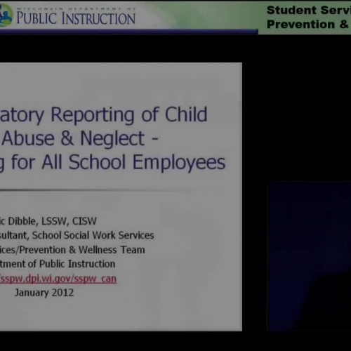 Mandatory Reporting of Child Abuse and Neglect Training