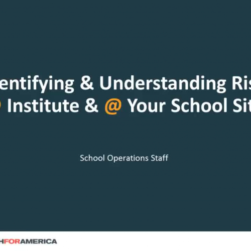 School Operations Staff Risk Management-Emergency Response Training