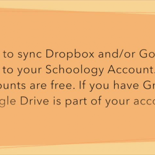 Syncing Google Drive or DropBox with Schoology