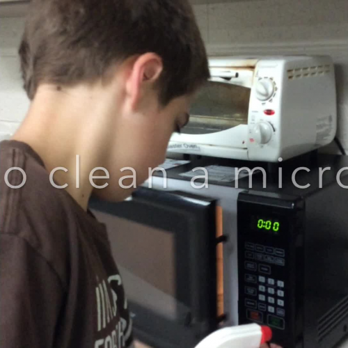 clean the microwave