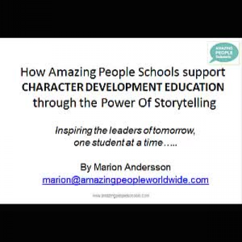 Character Development Education through the power of storytelling
