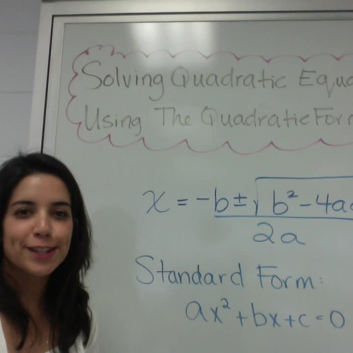 Quadratic Formula Lesson Part 1