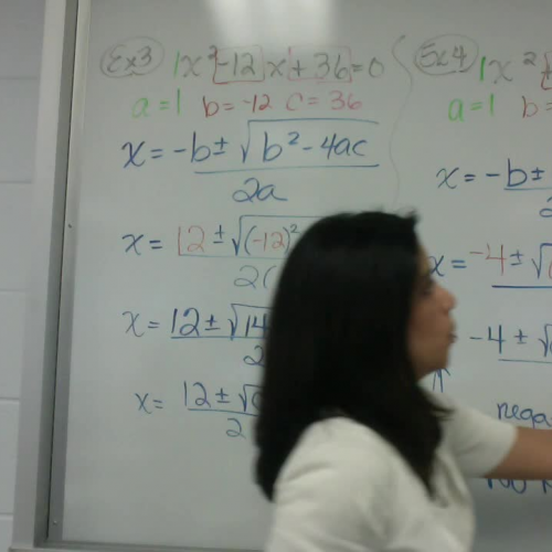 Quadratic Formula Lesson Part 3- The Discriminant