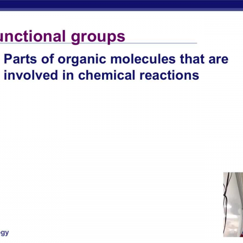 Functional Groups and making and breaking carbon compounds