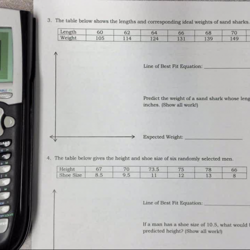 SCatter Plots and the Calculator