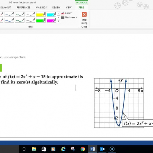 Pre-Cal 1-2 Finding zeros