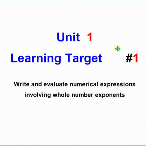 Unit 1 - Lesson 1 - Exponents