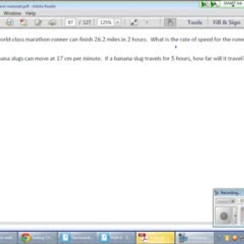 Engage NY Grade 6 Module 1 Lesson 22: Getting the Job Done - Speed, Work and Measurement