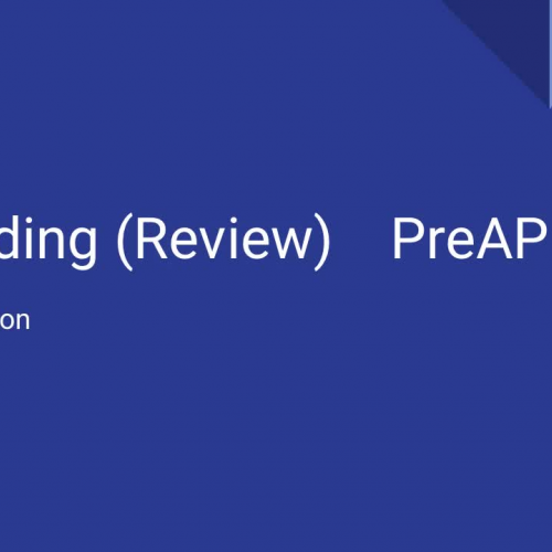 Rounding Review - PreAP