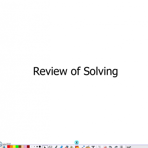 Review of Solving