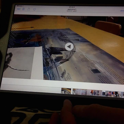 Speedy progression of ink drawing