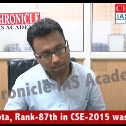 IAS topper Mr. Mukul Kumar Gupta, Rank-87th In CSE-2015