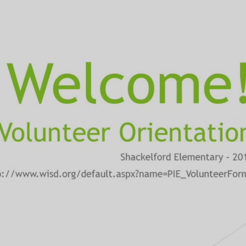 Volunteer Orientation