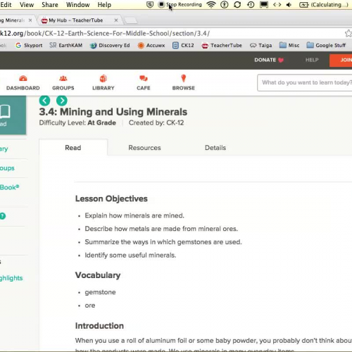 3.4 CK12 Earth Science for Middle School - Mining and Using Minerals