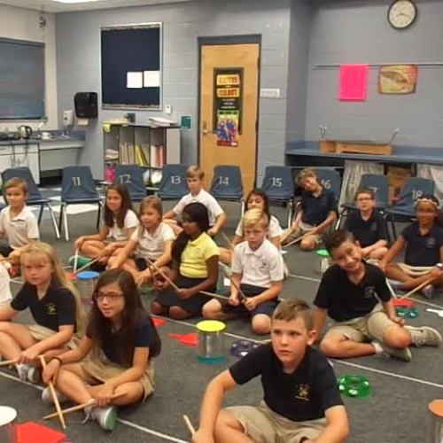 16-17 Ms. Hubner's 4th grade class "Musette" by J.S. Bach, from Kidstix by Almeida