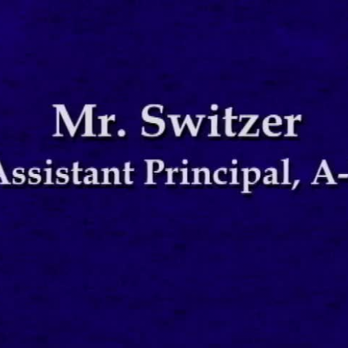 Mr. Switzer Admin Message