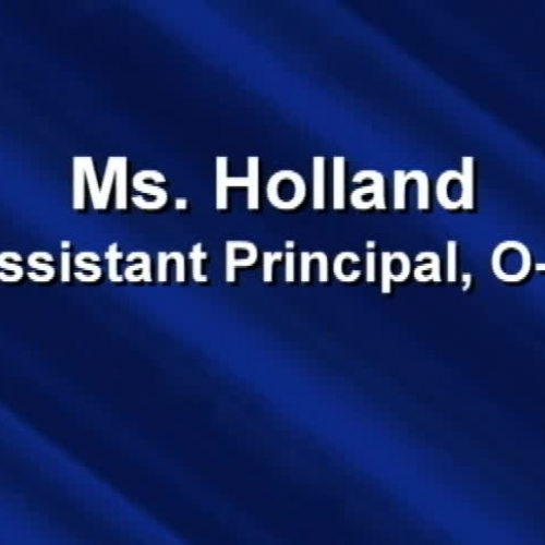 Ms. Holland Admin PSA