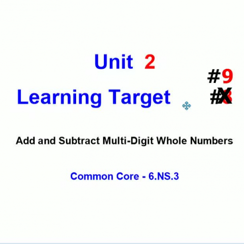 Unit 2 - Learning Target 9 - Add & Subtract Decimals