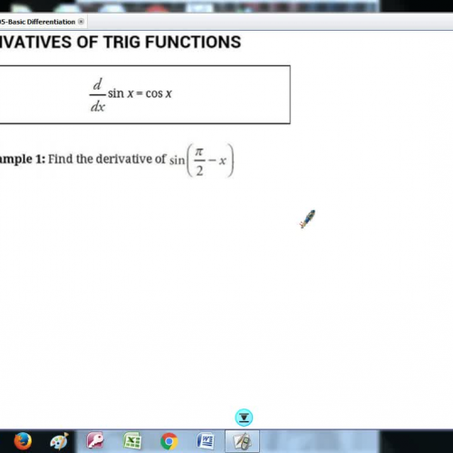 06-03-05-Basic Differentiation-Derivative of Trigonometric Functions